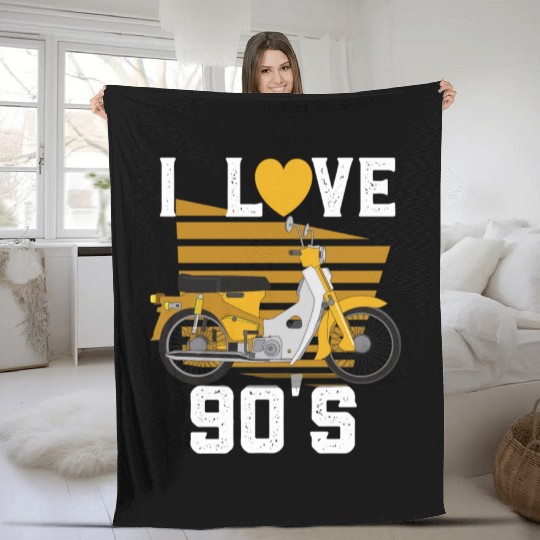 1990's 90s I Heart Nineties I Love the 90's Old Fleece Blankets