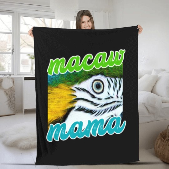 Blue And Yellow Macaw - Parrot Fleece Blankets