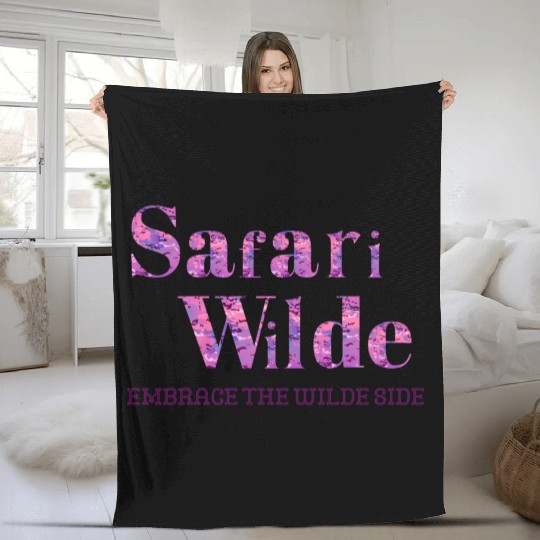 Safari Wilde Camo Dirt Pink Fleece Blankets