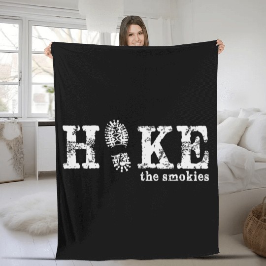 Hike The Great Smoky Mountains Fleece Blankets