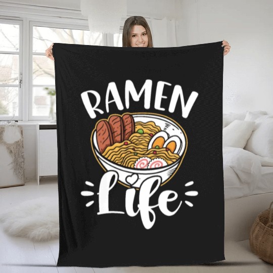 Ramen Life Fleece Blankets