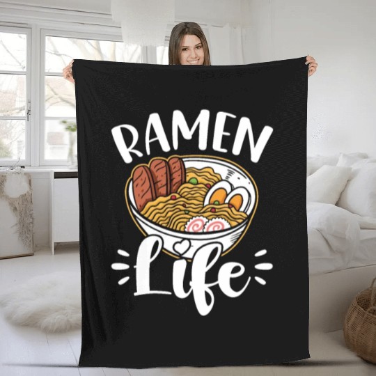 Ramen Life Fleece Blankets