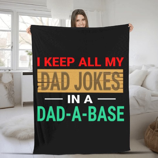 Funny dad jokes gift idea Fleece Blankets