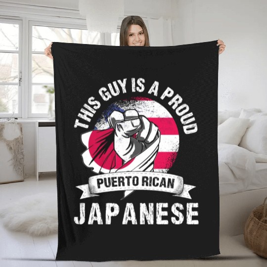 Puerto Rico Flag Japan Grown Men Boys Guy Fleece Blankets