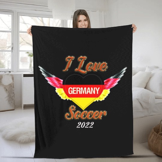 I Love Germany Soccer 2022 Fleece Blankets