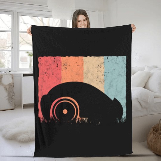 Mähroboter Retro Lawn Robot Vintage Fleece Blankets