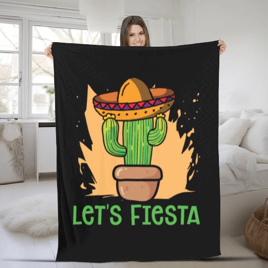 Cactus Gardening Fleece Blankets