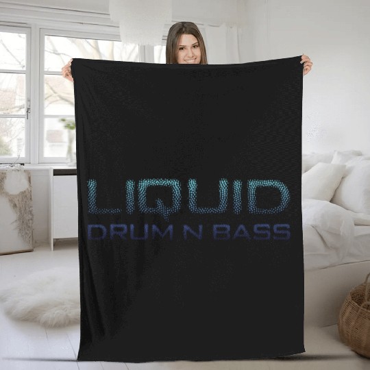Liquid Drum N Bass Blue DNB Version Fleece Blankets