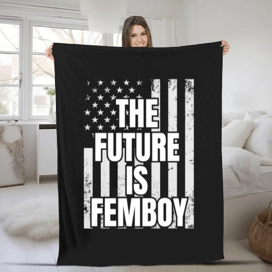 The Future Is Femboy Fleece Blankets