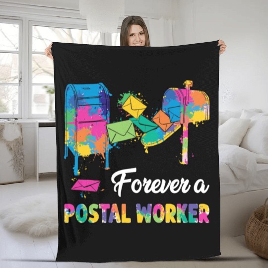 Forever A Postal Worker Fleece Blankets