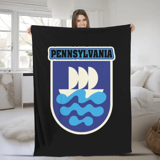 US States PENNSYLVANIA Fleece Blankets