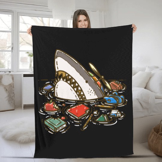 Back to School Shark Fleece Blankets
