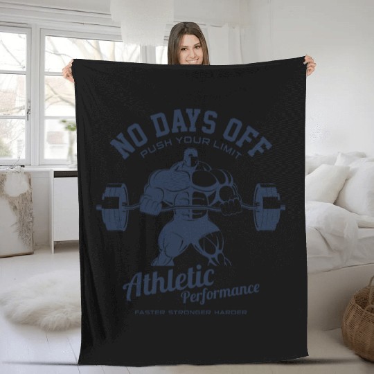 bodybuilding fitness gym Fleece Blankets