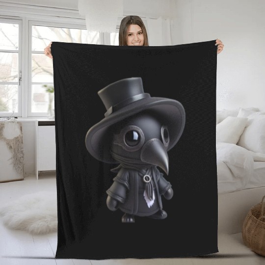 Plague Doctor Killer Fleece Blankets