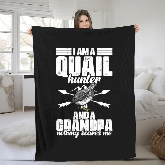 Funny Quail Hunting Hobby For Bobwhite Quail Fleece Blankets