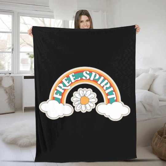 Free spirit affirmation Fleece Blankets
