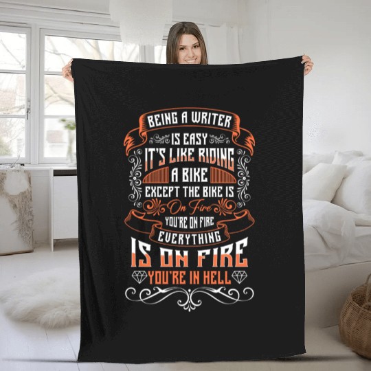 Writer Literature Fleece Blankets