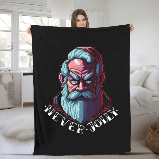 Grumpy Santa Fleece Blankets