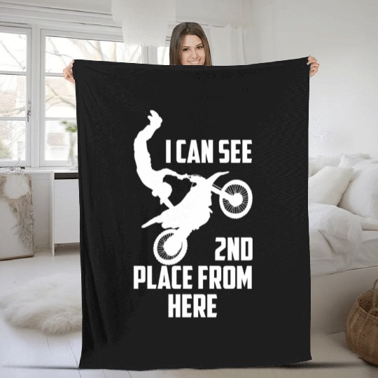 Dirt Bike Stunts Competition Offroad Motocross Fre Fleece Blankets