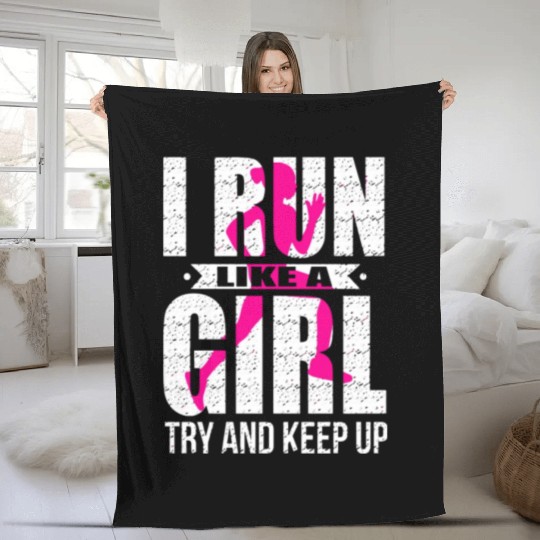 Running Runners For Women & Girls Fleece Blankets