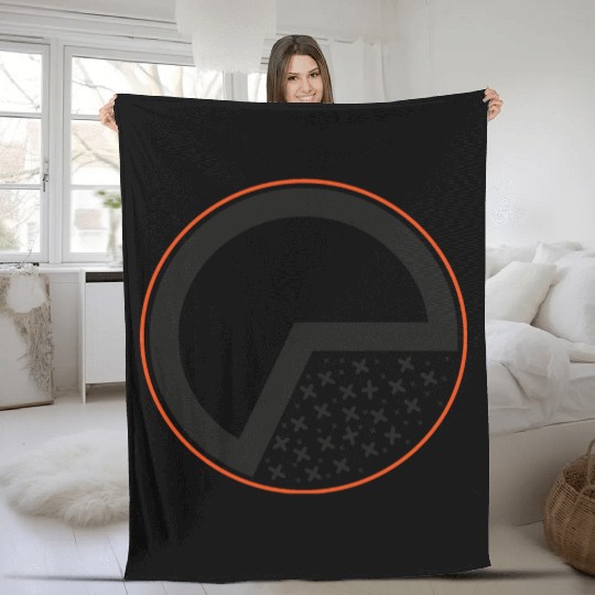 half circle art design illustration Fleece Blankets