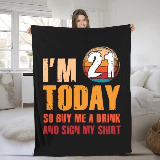 Its my Birthday Sign My Fleece Blankets