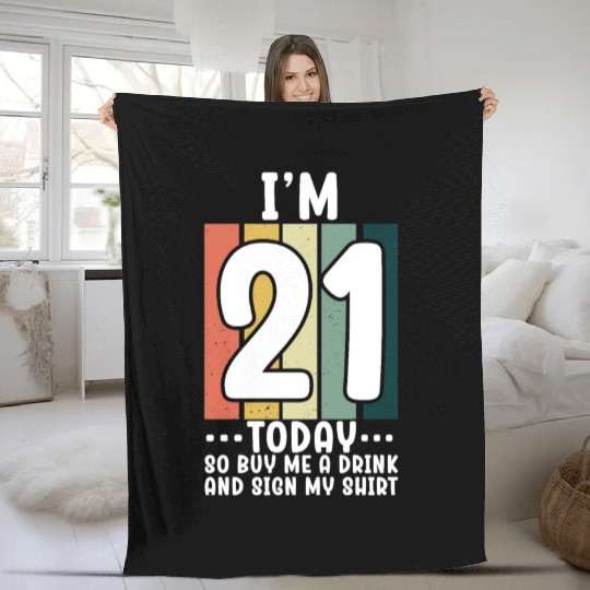 Its my Birthday Sign My Fleece Blankets