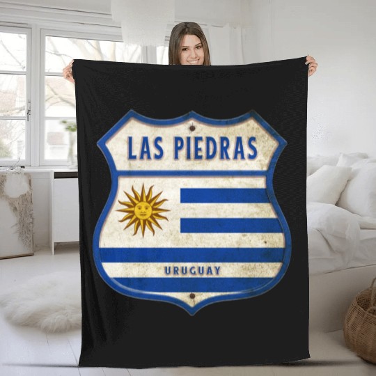 Las Piedras Uruguay Vintage Design Fleece Blankets