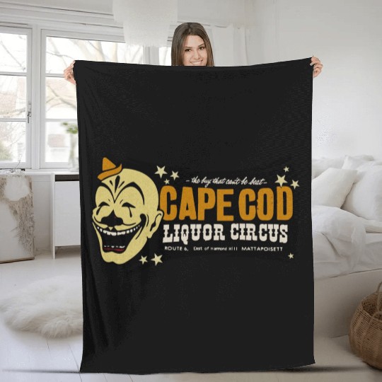 Vintage Clown Liquor Store Fleece Blankets