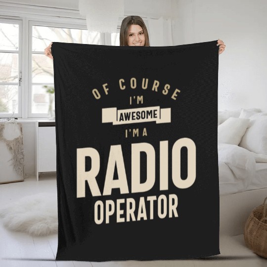 Radio Operator Job Occupation Birthday Worker Fleece Blankets