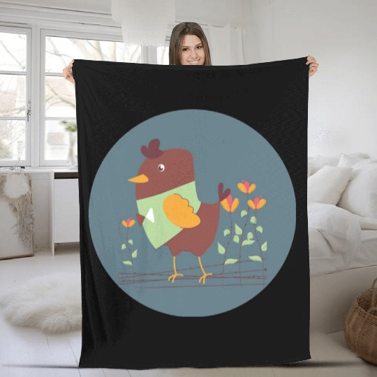 Kawaii cute chicken for farmers own farm animals Fleece Blankets