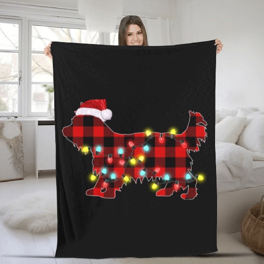 Yorkshire Terrier Christmas Dog Lover Pajamas Fleece Blankets