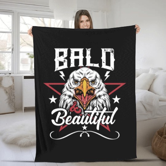 Bald and Beautiful Fleece Blankets
