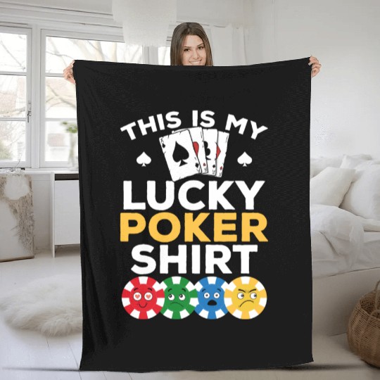 Poker Player - This Is My Lucky Poker Fleece Blankets - Poke