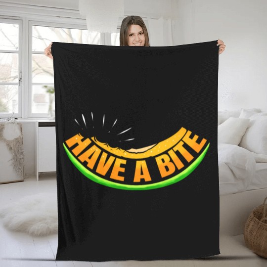 Have A Bite Of This Watermelon - Vegetarian And Fleece Blankets