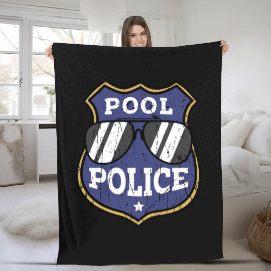Pool Police - pool lifeguard Fleece Blankets
