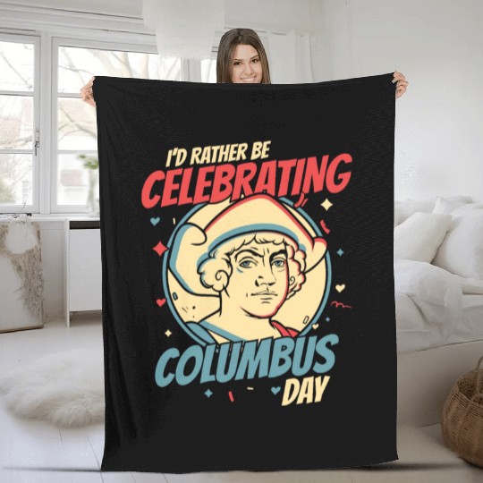 Columbus Day 1492 Fleece Blankets