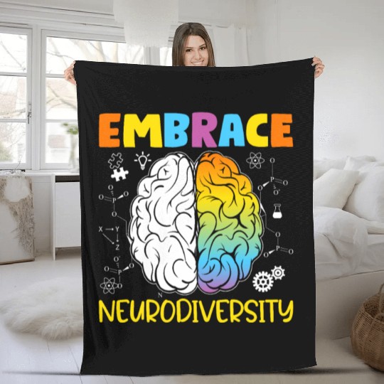Neurodiversity - Embrace ADHD Autism ASD Fleece Blankets