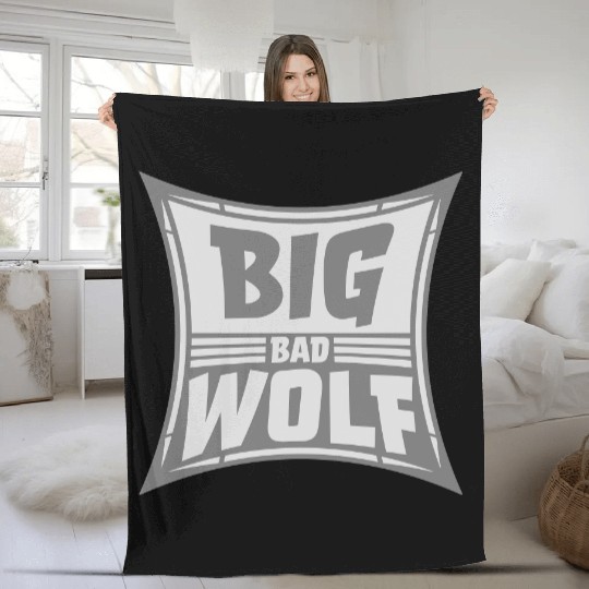 big bad wolf quote Fleece Blankets