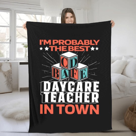 Daycare Teacher Funny Fleece Blankets