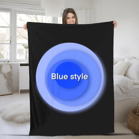 Blue style circle combines Fleece Blankets