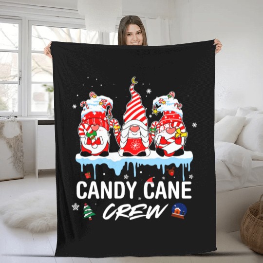 Candy Cane Crew, Santa Christmas 2022 Kids Boys Gi Fleece Blankets
