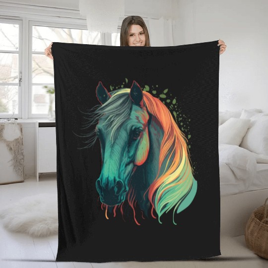 Beautiful Horse Fleece Blankets
