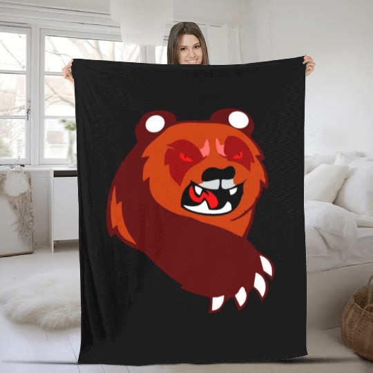 angry panda Fleece Blankets