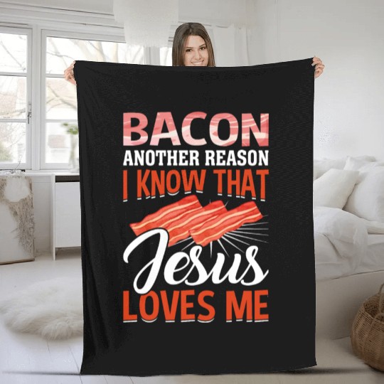 Bacon Lover Funny Bacon Famous Food Keto Diet Fleece Blankets