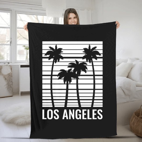 Los Angeles LA California Gift Fleece Blankets