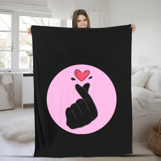 Korean heart symbol - Spread Love Intention Series Fleece Blankets