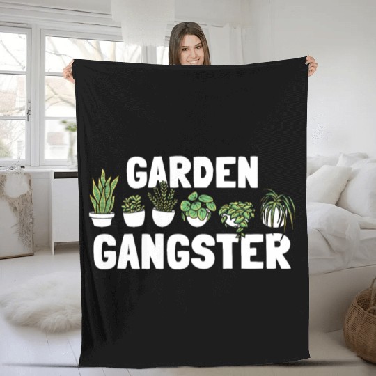 GARDEN GANGSTER I Plants Gardener Gardening Fleece Blankets