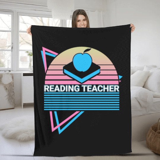 Reading Teacher Retro Fleece Blankets