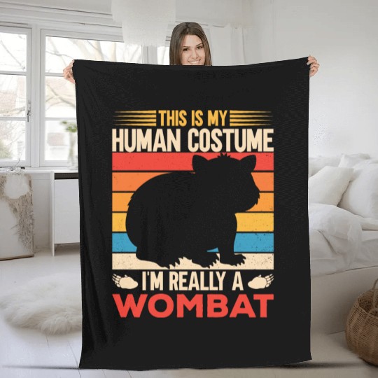 Combat Wombat For A Wombats Lover Fleece Blankets